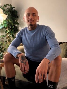 H&M Men's Crewneck Sweater - Dusty Blue